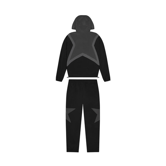 Trapstar Irongate Arch Star Shell Tracksuit 'Black' — XXS — Side View