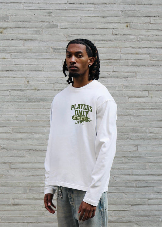 PLAYERS ONLY ECRU CAMO PRINT ATHLETIC DEPT LONG SLEEVE — Small — Side View