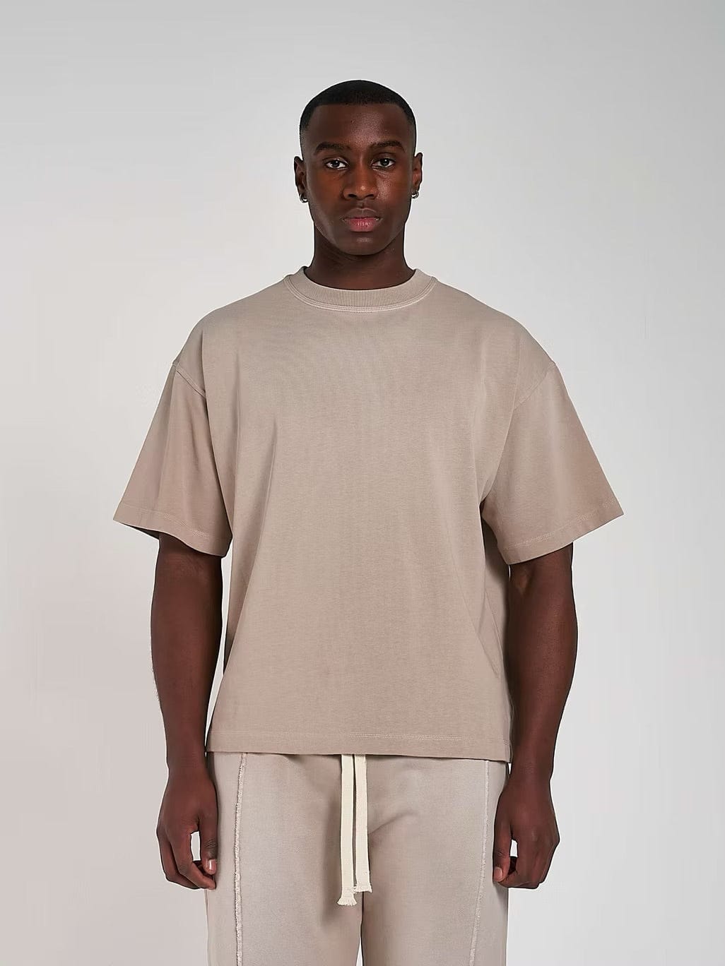 KAIZEN MARKET BLANK HEAVYWEIGHT FADE OUT TEE MOCHA — XS — Back View