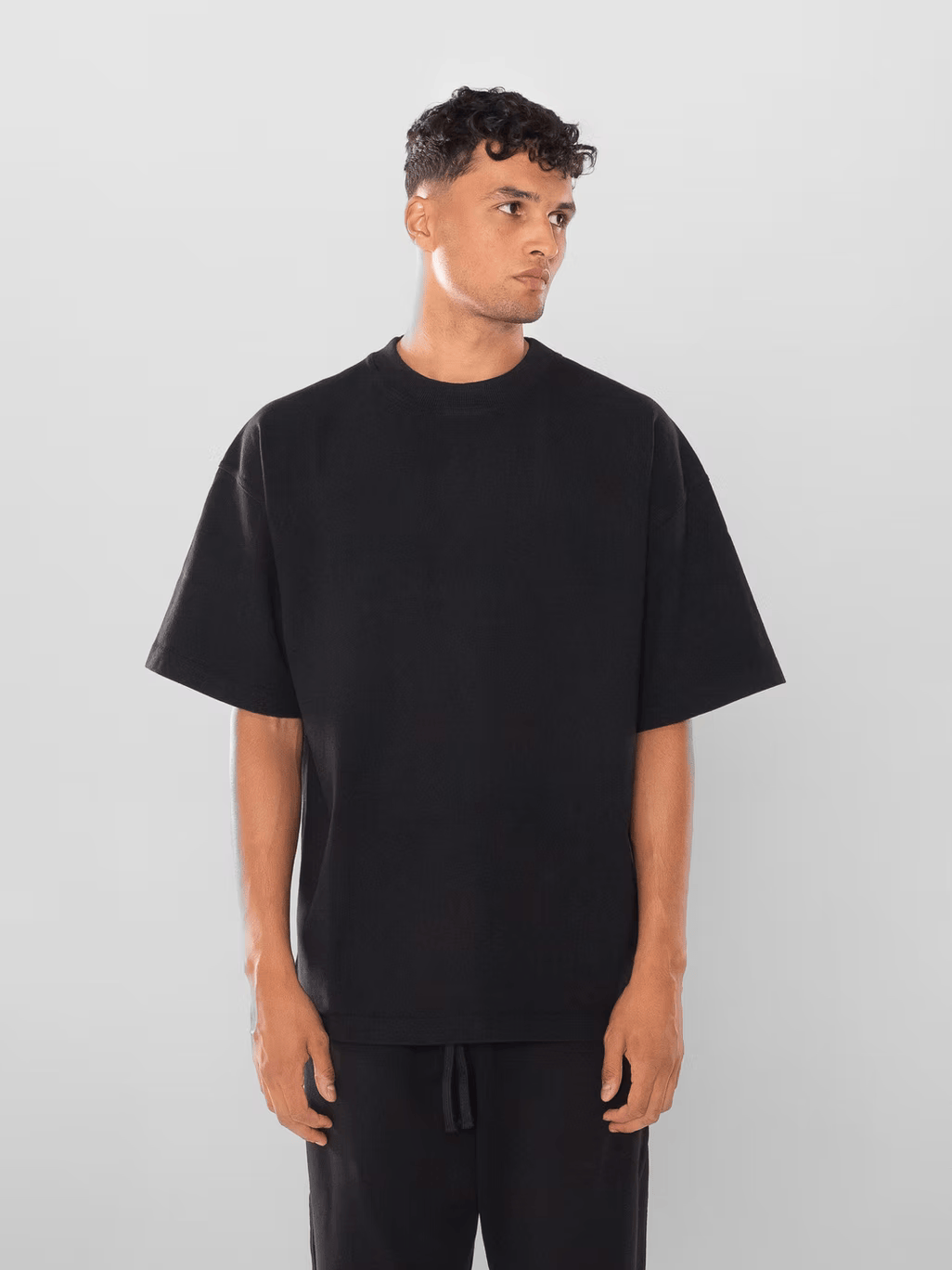 KAIZEN MARKET BLANK HEAVYWEIGHT TEE BLACK — XS — Back View