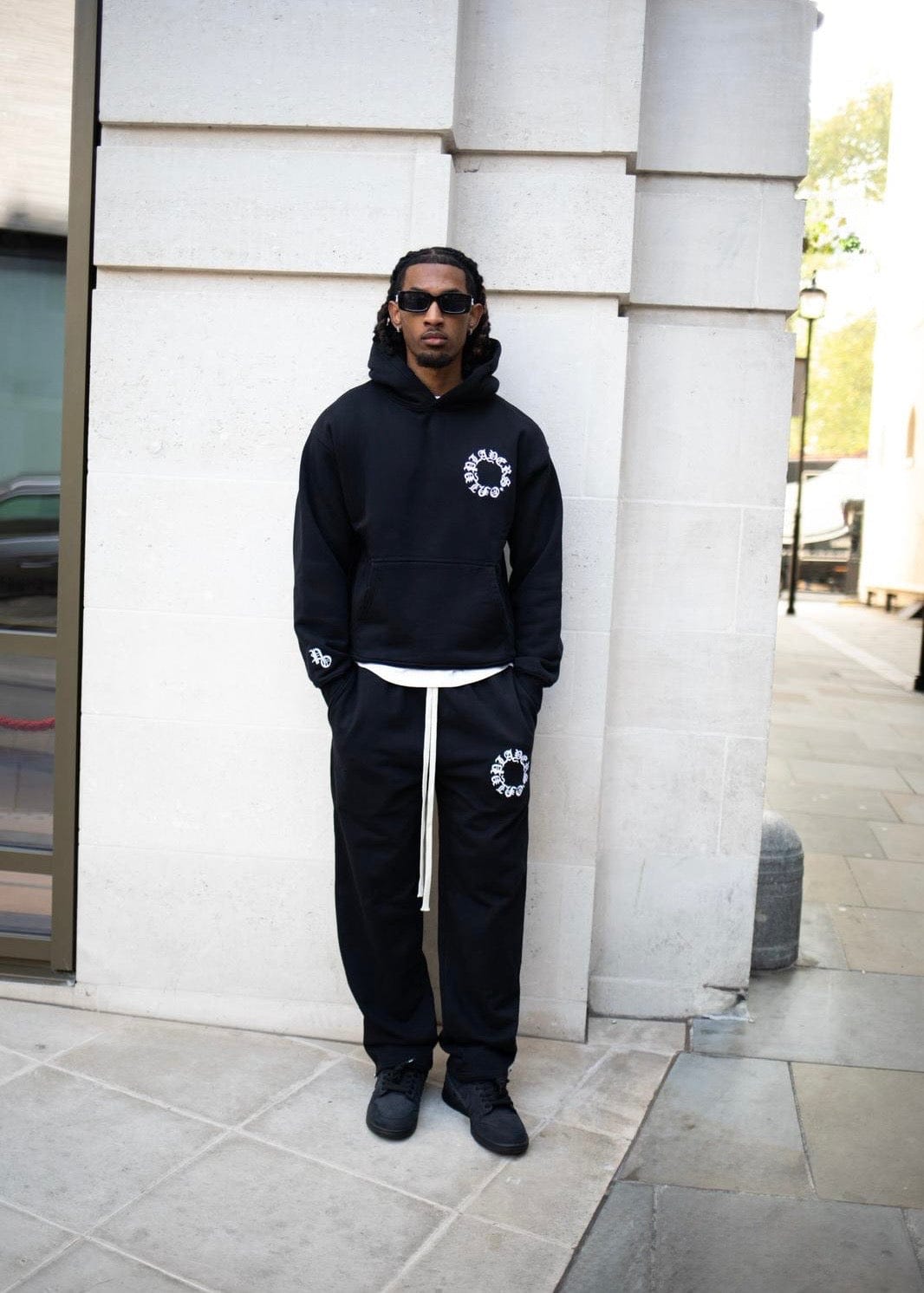PLAYERS ONLY BLACK EMBROIDERED HOODIE — Small — Top View