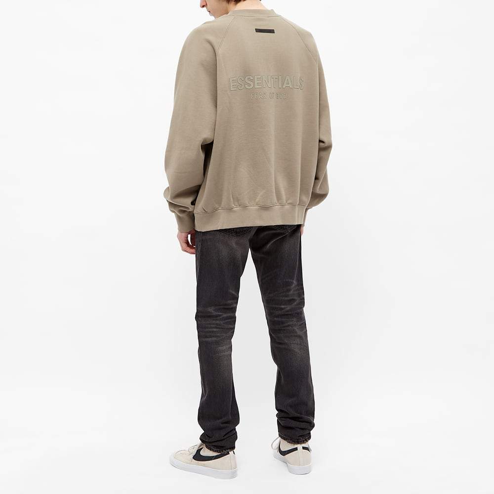 FEAR OF GOD ESSENTIALS Pull-Over Crewneck (SS21) Moss/Goat — XXS — Detail View