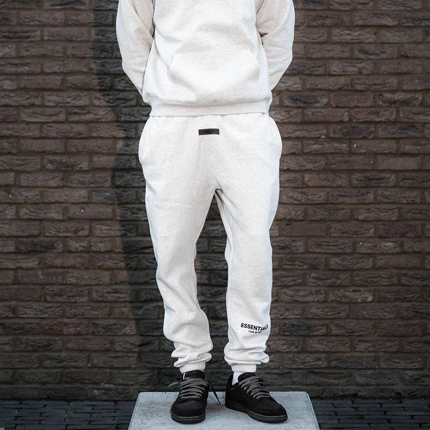 Fear of God Essentials Sweatpants 'Light Oatmeal' (SS22) — XXS — Top View