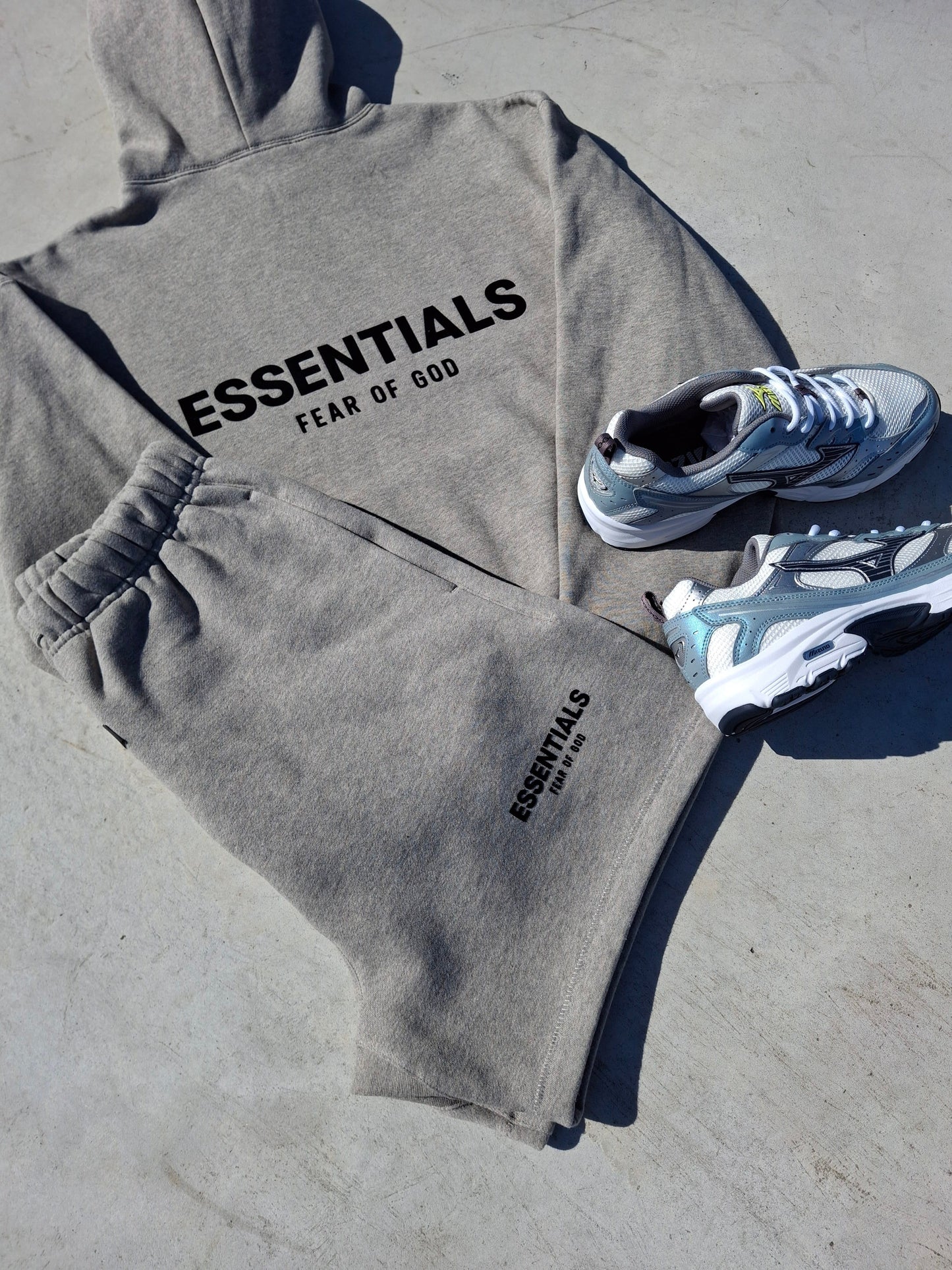 Fear of God Essentials Sweat Short 'Dark Oatmeal' (SS22) — XXS — Lifestyle View
