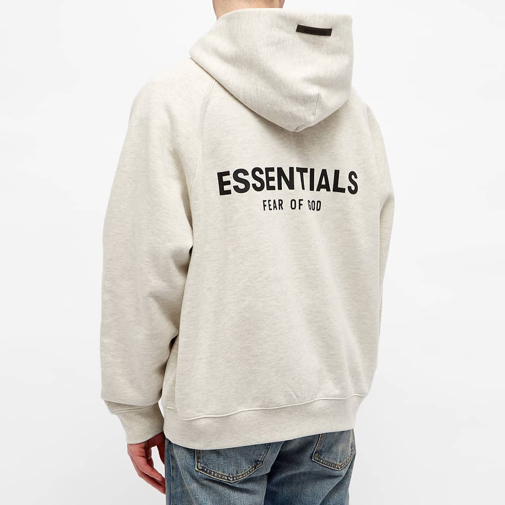 FEAR OF GOD ESSENTIALS Pullover Hoodie Light Heather Oatmeal — XXS — Detail View