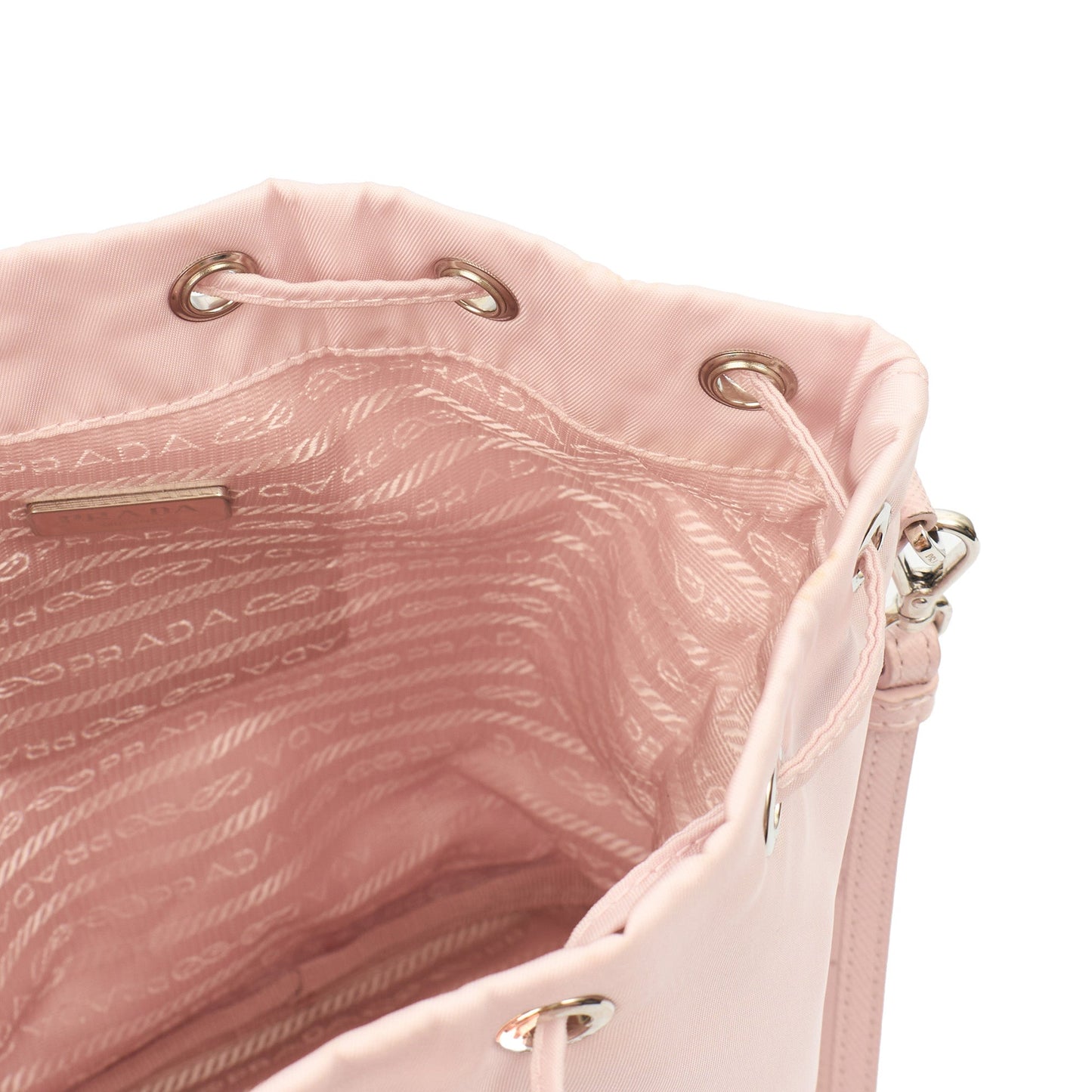 Prada Bucket Bag Bucket Bag in Pink, Nylon — Alternate View 12