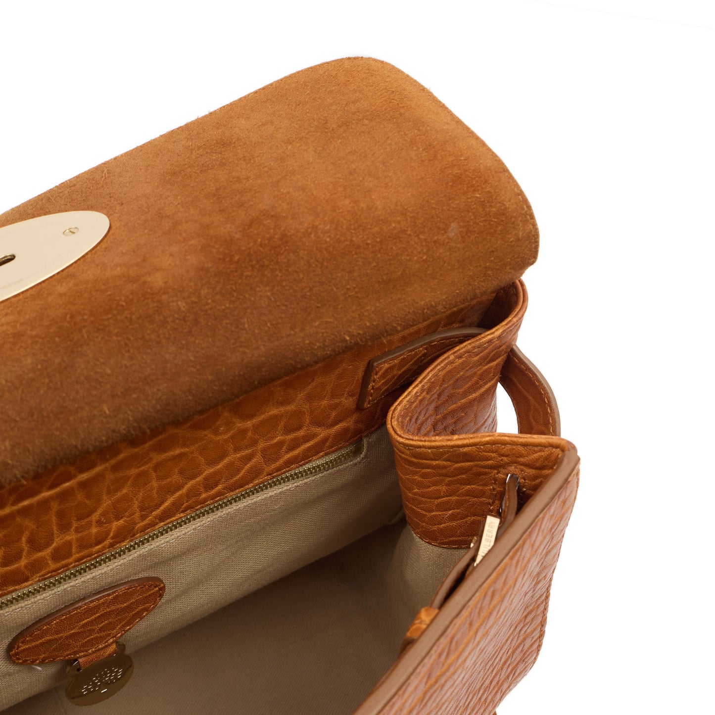Mulberry Top Handle Suffolk - Large in Ginger, Leather — Lifestyle View