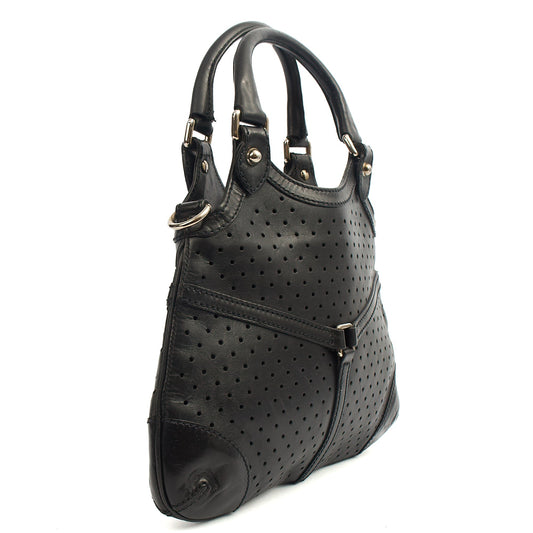 Gucci Top Handle Reins Hobo in Black, Leather — Side View