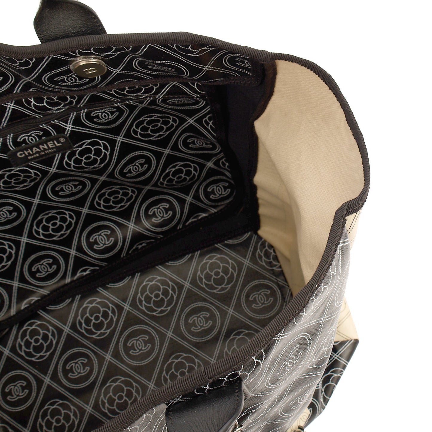 **RUNWAY PIECE** Chanel Camelia Shopping Tote in Calfskin Leather — Alternate View 10
