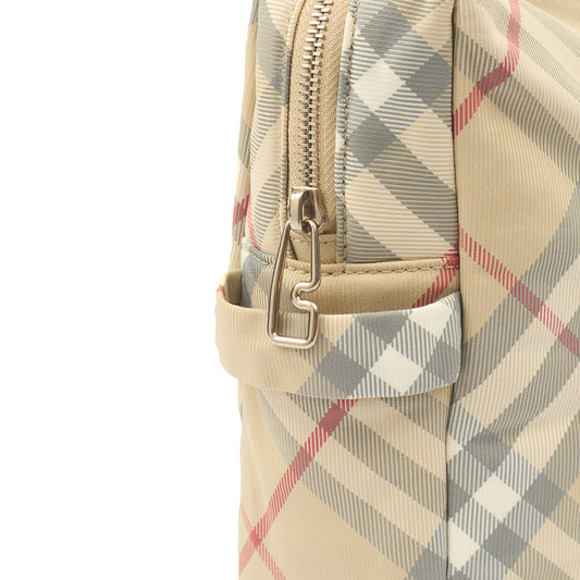 Burberry Changing Bag Logo Print Zip Pouch in Neutral — Side View