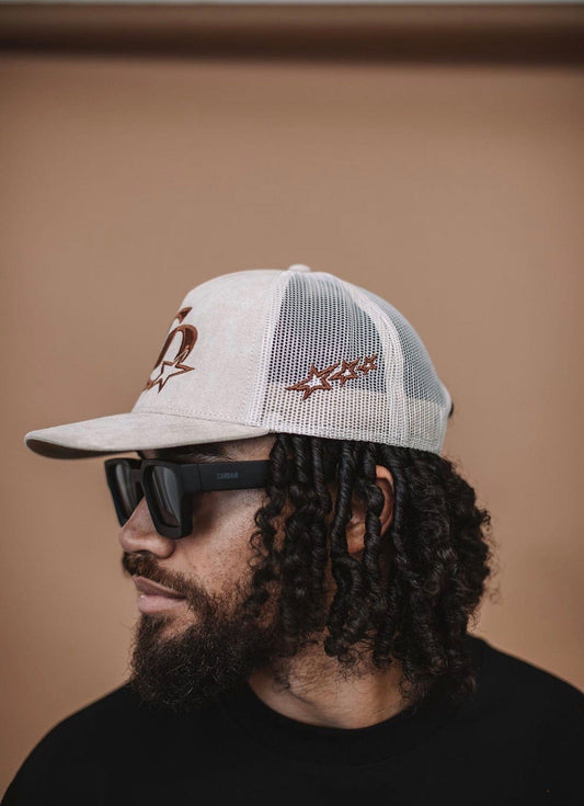 Cardair CD Star Suede Trucker - Beige/Mocha — One Size — Side View