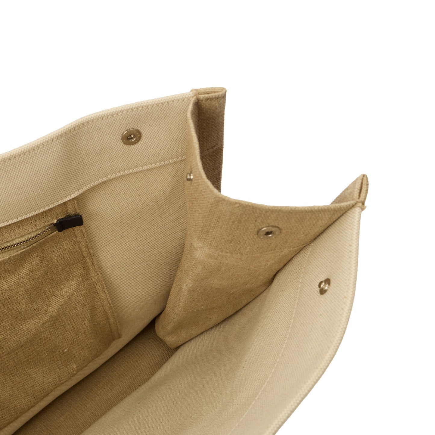 Saint Laurent Tote Rive Gauche Tote in Neutral, Fabric — Alternate View 7