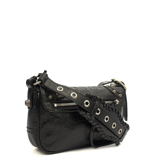 Balenciaga Cross Body Le Cagole S in Black, Veau (Calfskin) — Side View