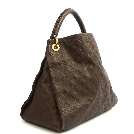 Louis Vuitton Tote Artsy MM in Brown, Leather — Side View