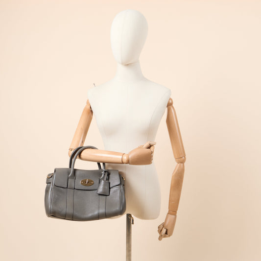 Mulberry Cross Body Bayswater with Strap- Small in Grey, Leather — Side View