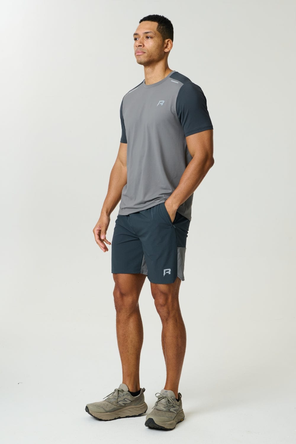 Reprimo Flight Short 'Gargoyle Ash Green' — XS — Top View