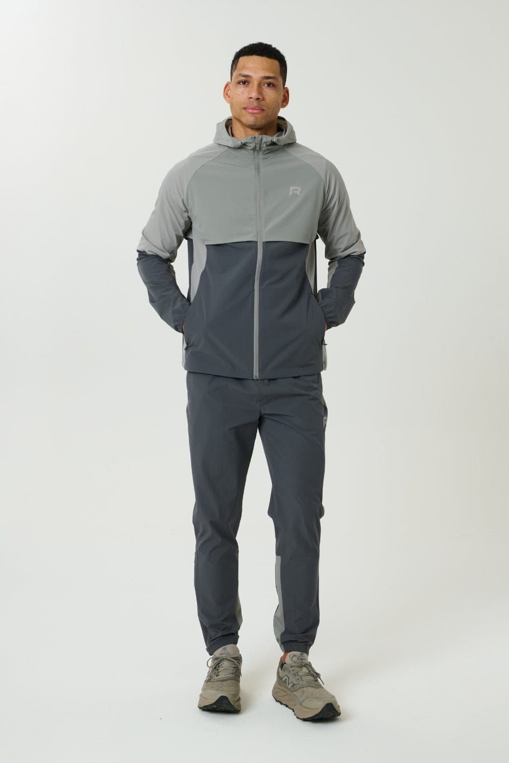 Reprimo Vortex Windbreaker Jacket 'Faded Dune Slate' — XXS — Top View