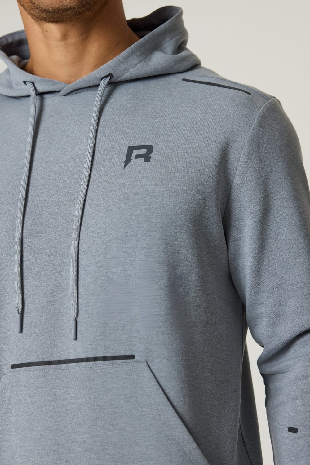 Reprimo Motion Hoodie 'Grey Marl' — XS — Top View