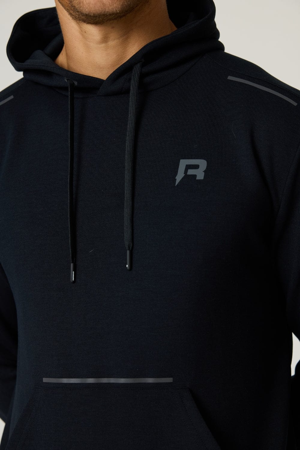 Reprimo Motion Hoodie 'Black' — XS — Top View