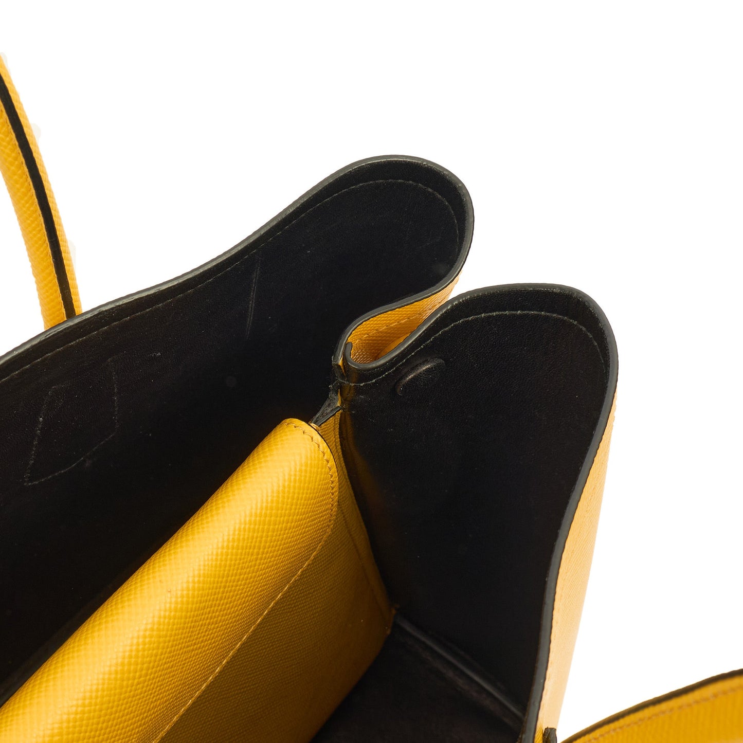 Prada Tote Cuir Double Bag in Yellow, Saffiano Leather — Alternate View 12
