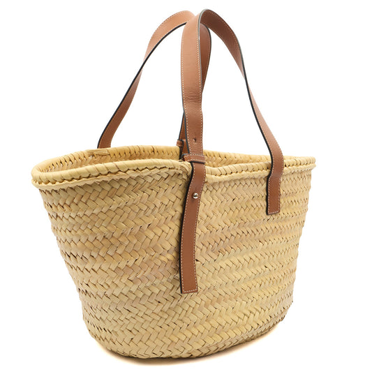 Loewe Tote Anagram Basket Bag - Medium in Neutral, Other — Side View