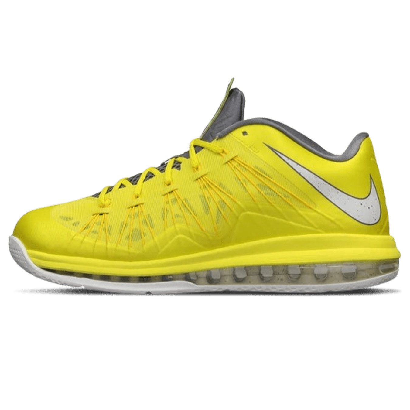 Nike Air Max LeBron 10 Low 'Sonic Yellow' — UK 3 | EU 35.5 | US 3.5 — Front View