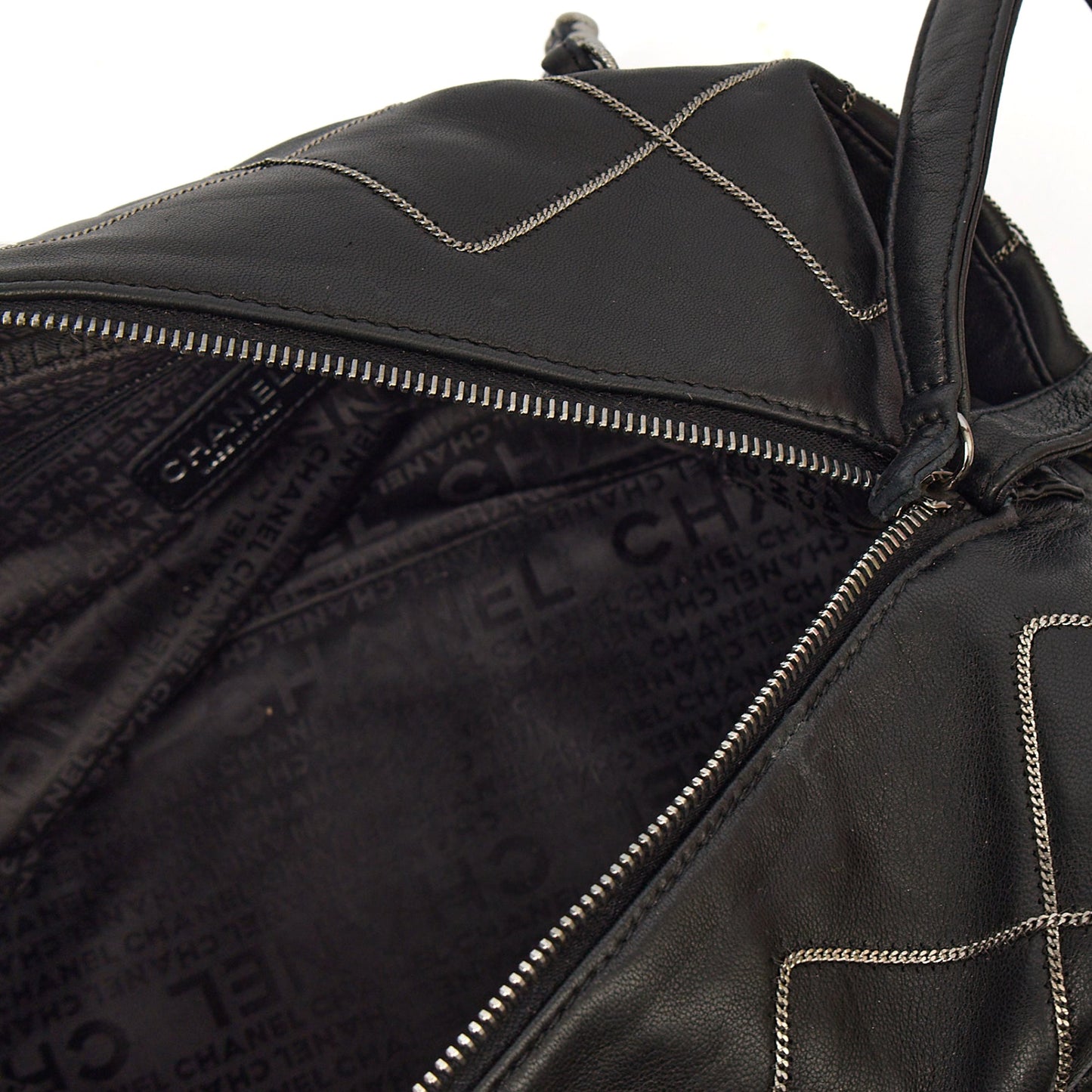 Chanel Shoulder Bag Bowler in Black, Lambskin Leather — Alternate View 17