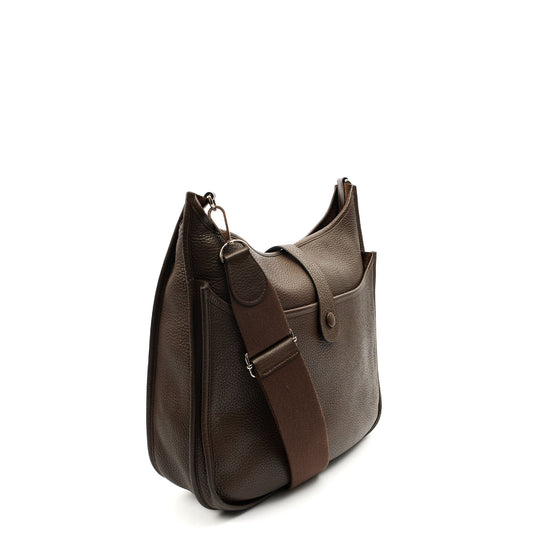 Hermes Evelyne 29 in Cacao, Togo Leather — Side View