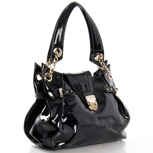 Aspinal of London Tote Berkeley in Black, Leather — Side View