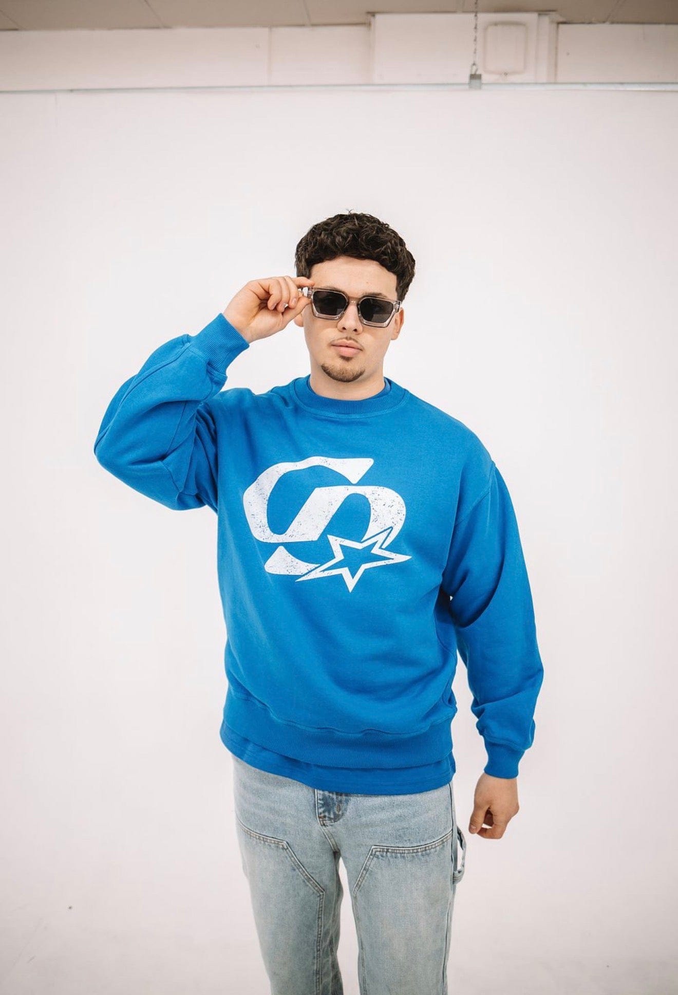 Cardair CD Star Sweatshirt - Cobalt Blue — S — Side View