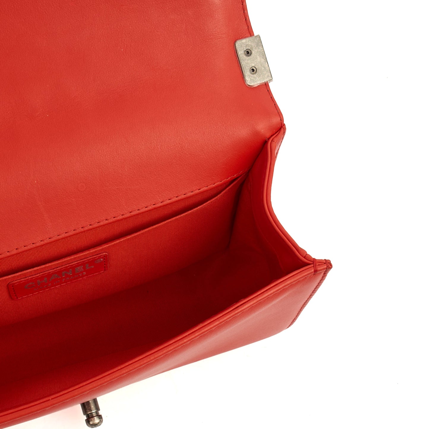 Chanel Cross Body Boy - Medium in Red, Calfskin Leather — Alternate View 30