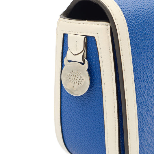 Mulberry Cross Body Darley Shoulder Bag - Small in Blue, Leather — Side View