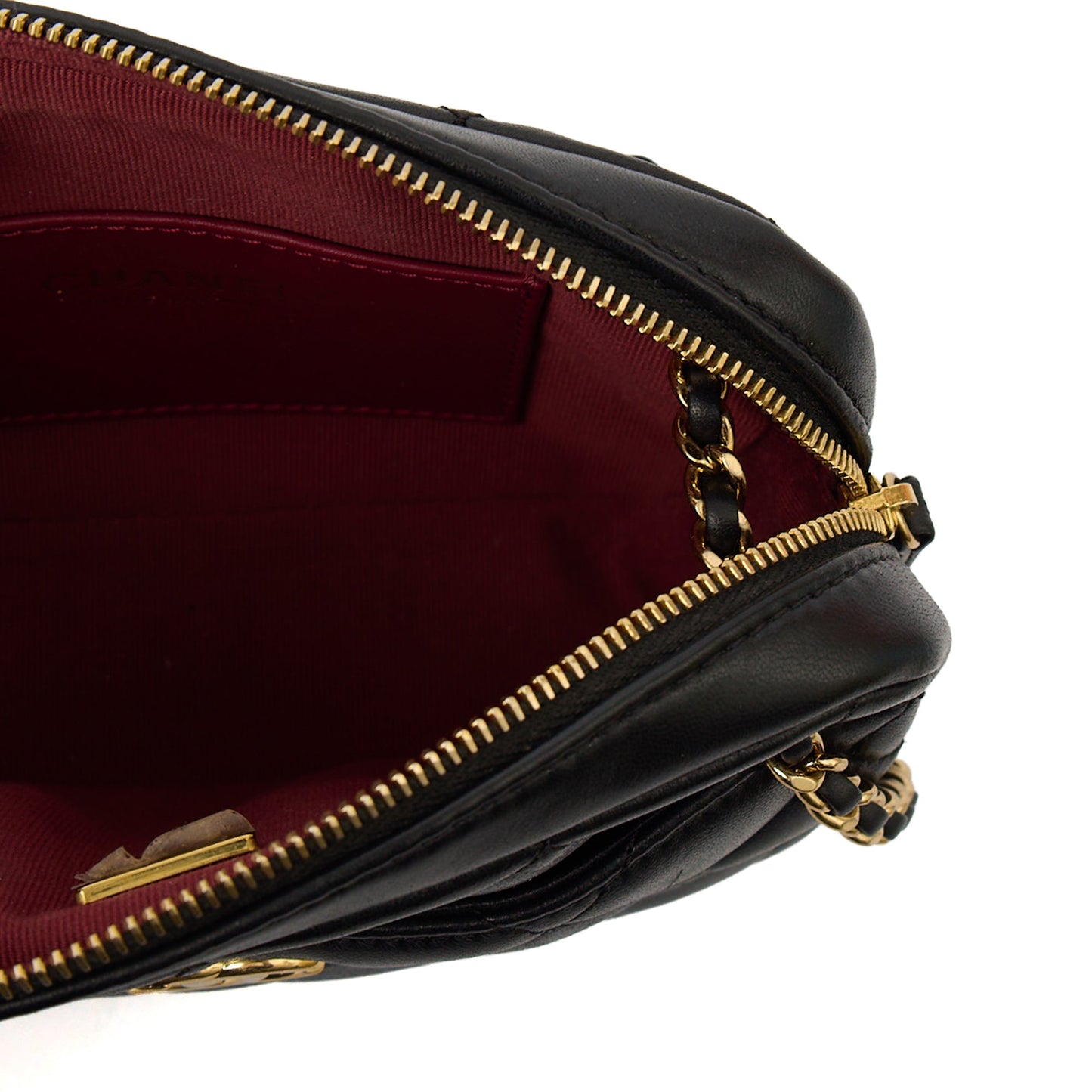 Chanel Cross Body Camera Bag in Black, Lambskin Leather — Alternate View 9