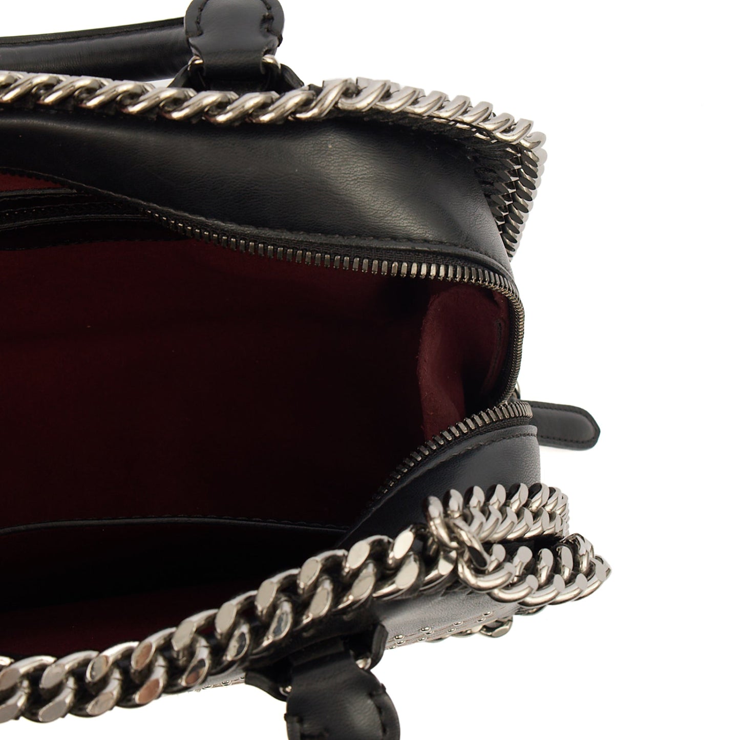Stella McCartney Top Handle Falabella Mini Tote in Black, Leather — Alternate View 8