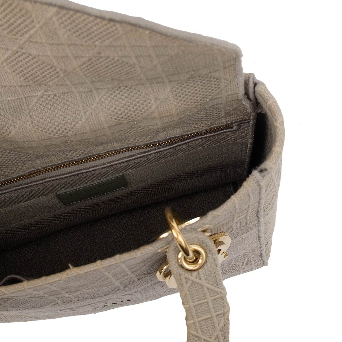 Christian Dior Cross Body Lady D-lite - Medium in Grey, Fabric — Alternate View 7