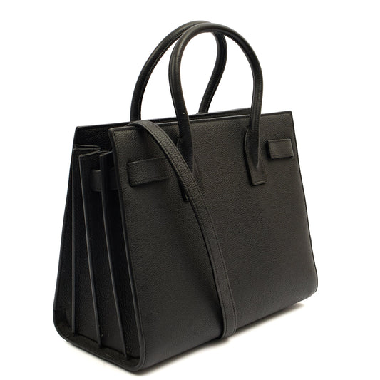 Saint Laurent Tote Sac de Jour Baby in Black, Leather — Side View
