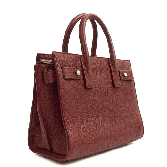 Saint Laurent Mini Bag Sac de Jour Nano in Red, Leather — Side View