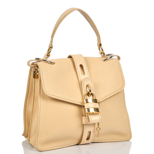Chloe Tote Aby Tote - Medium in Neutral, Calfskin Leather — Side View