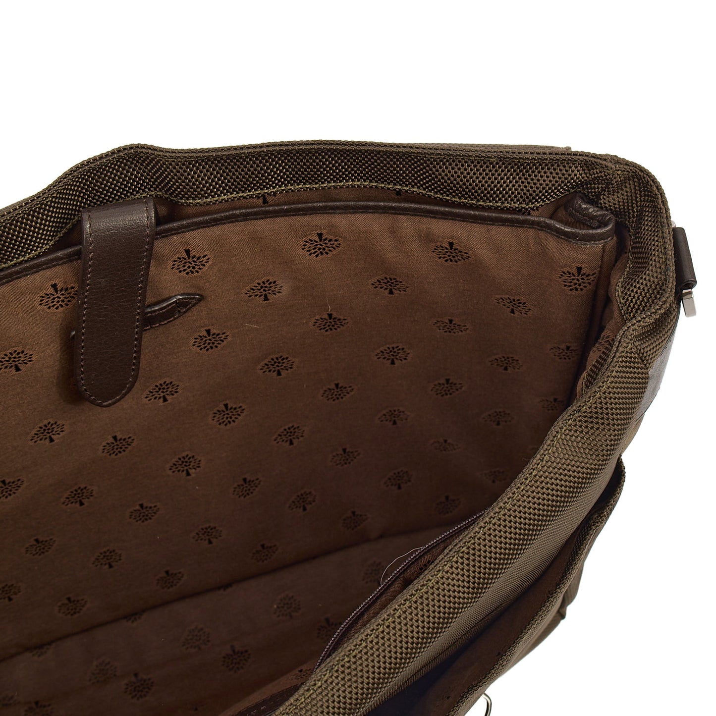 Mulberry Satchel Messenger in Green, Fabric — Lifestyle View