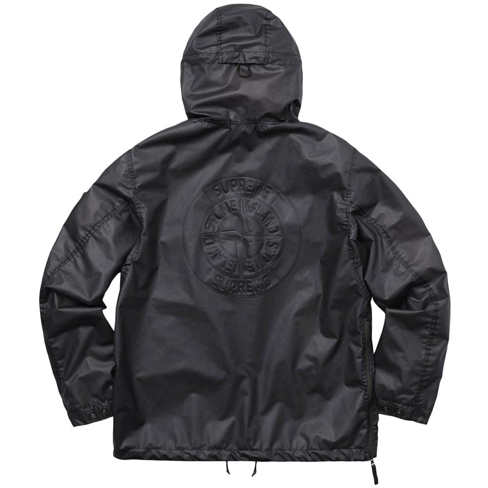 STONE ISLAND FOR SUPREME POLY COVER COMPOSITE ANORAK IN BLACK — XXS — Side View