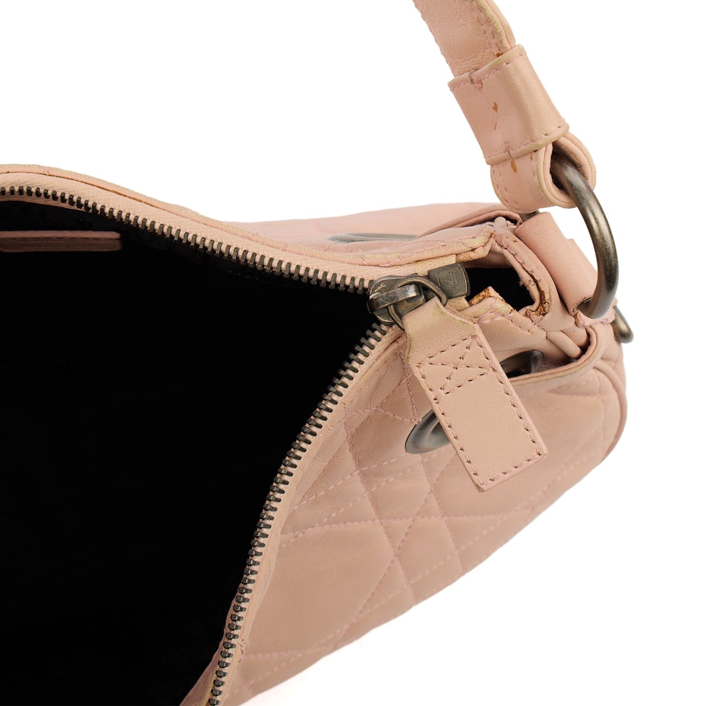 Christian Dior Shoulder Bag Shoulder Bag in Pink, Cannage Quilted Lambskin — Lifestyle View
