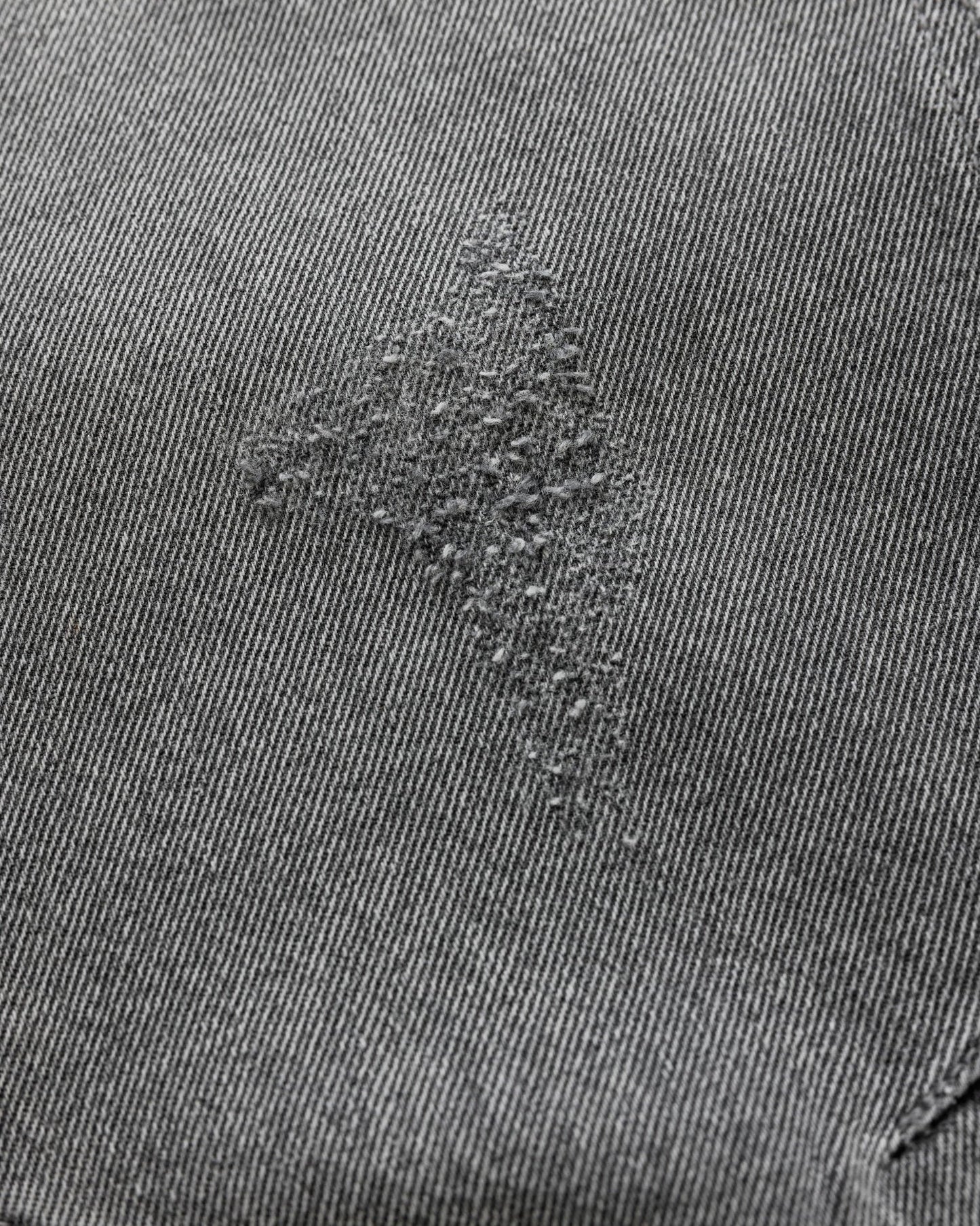 Benir Clothing Distressed Denim - Stone Grey — 28 — Lifestyle View