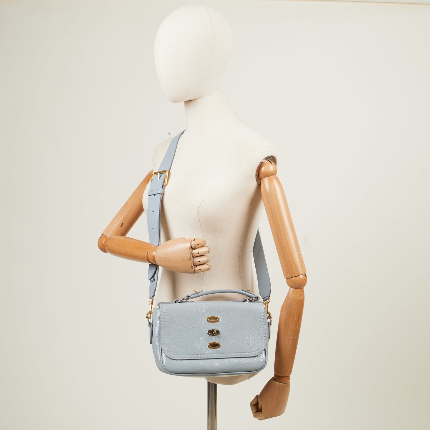 Mulberry Top Handle Bryn - Small in Blue, Patent Leather — Alternate View 14