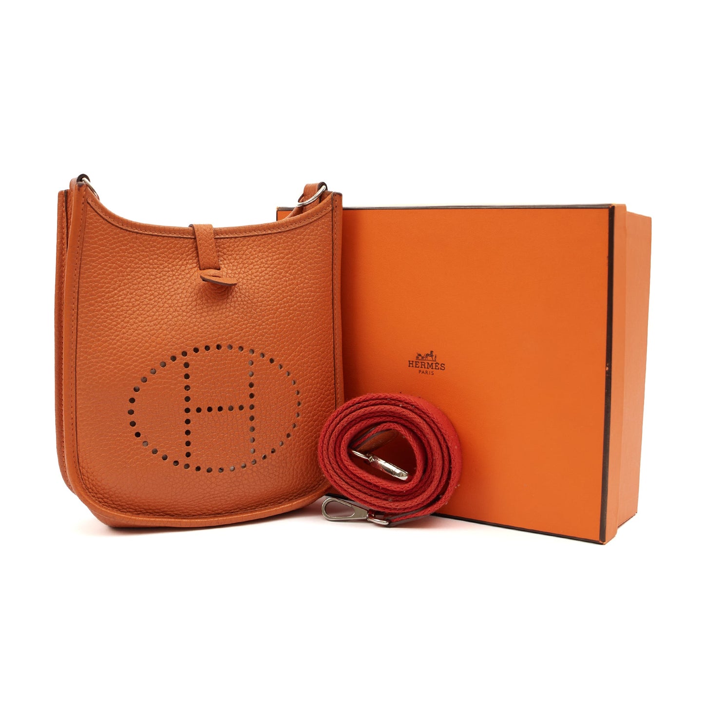 Hermes Evelyne 16 in Classic Orange, Clemence Leather — Alternate View 33