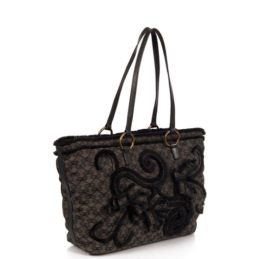 Anya Hindmarch Tote Tote in Black, Fabric — Side View