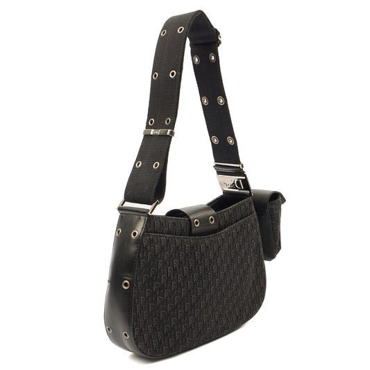 Christian Dior Shoulder Bag Street Chic Columbus in Black, Fabric — Side View