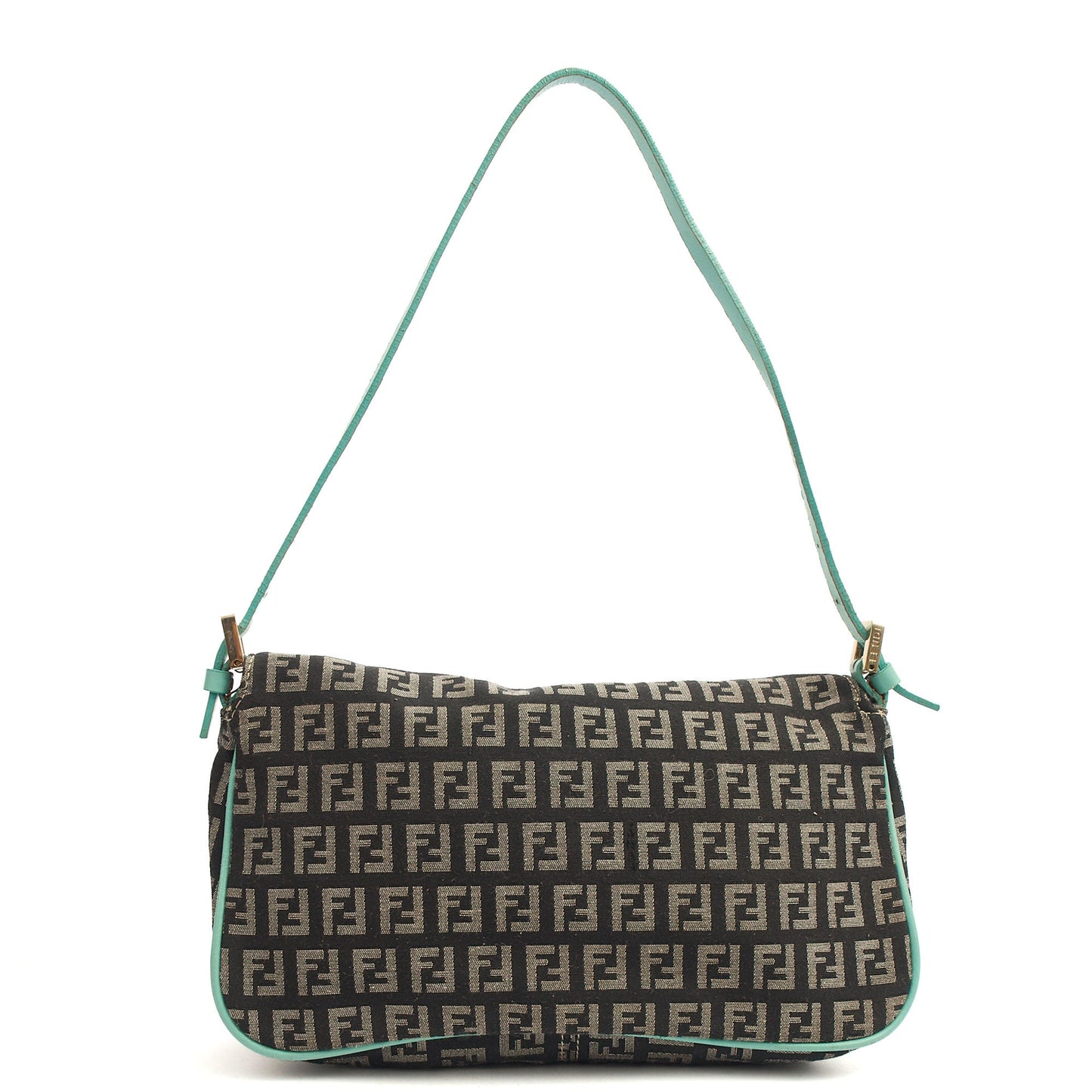 Fendi Shoulder Bag Vintage Zucca Shoulder Bag in Blue, Canvas — Alternate View 12