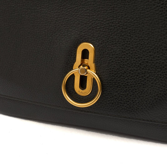 Mulberry Tote Amberley in Black, Calfskin Leather — Side View