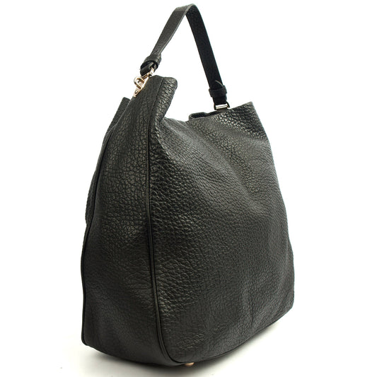 Mulberry Shoulder Bag Evelina in Black, Leather — Side View