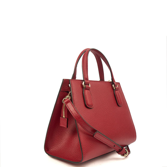 Gucci Tote Soho Top Handle in Red, Leather — Side View